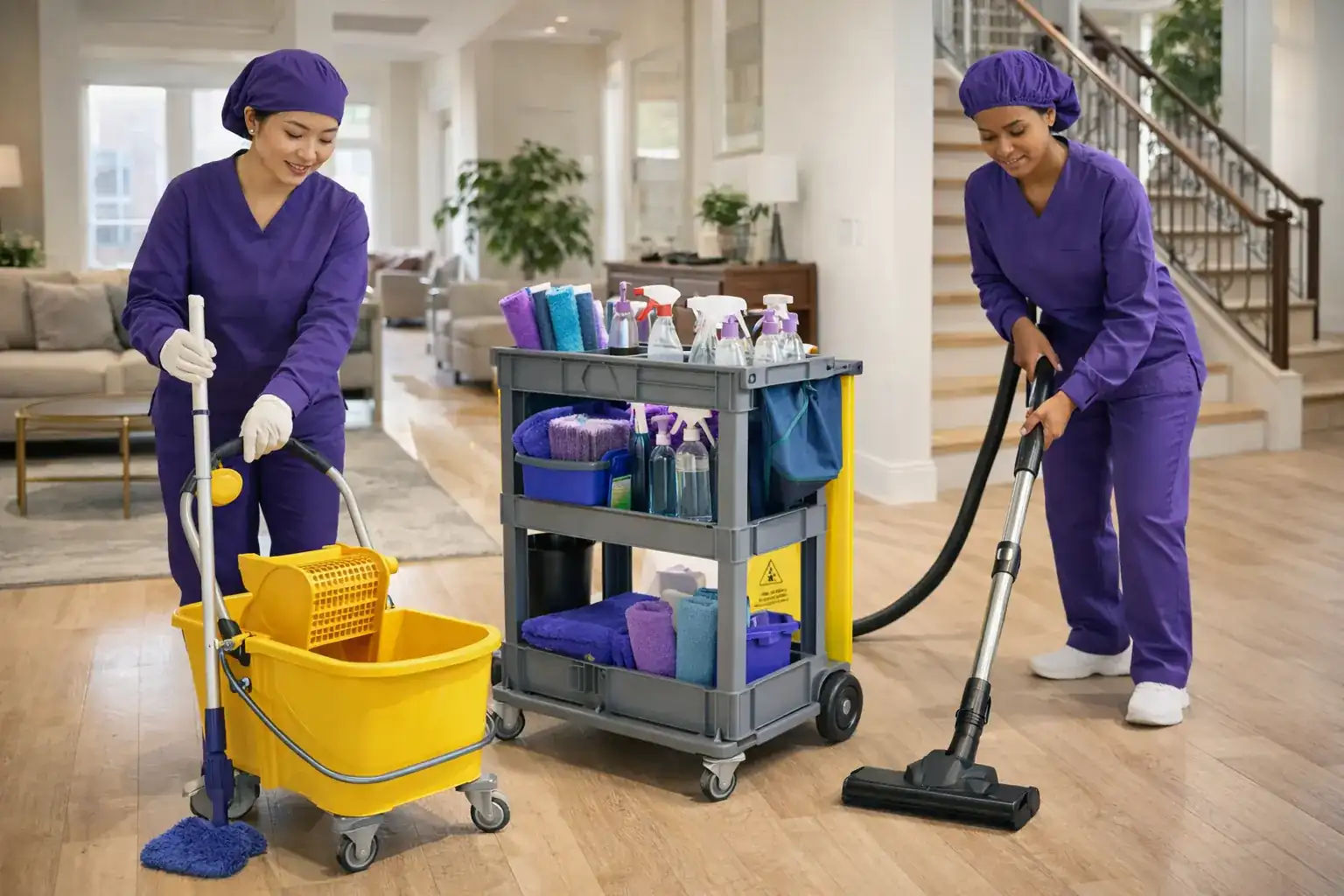 تنظيف بمعداتنا وموادنا