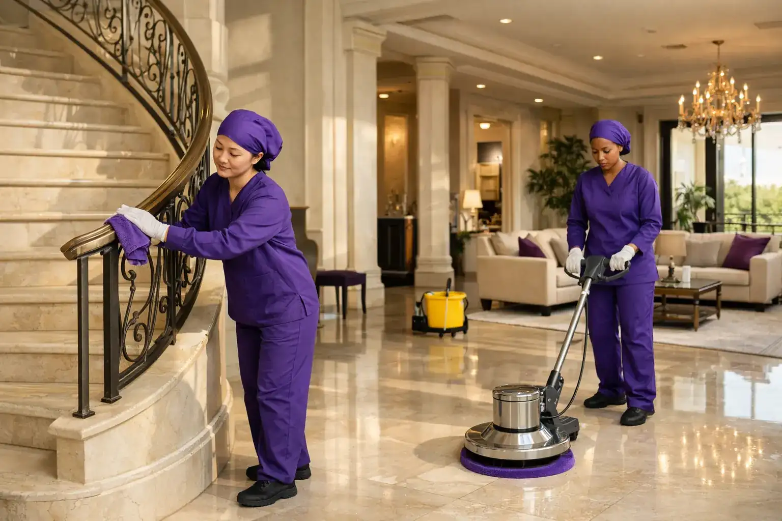 تنظيف الفلل والقصور